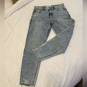 Kancan Acid wash cropped jeans